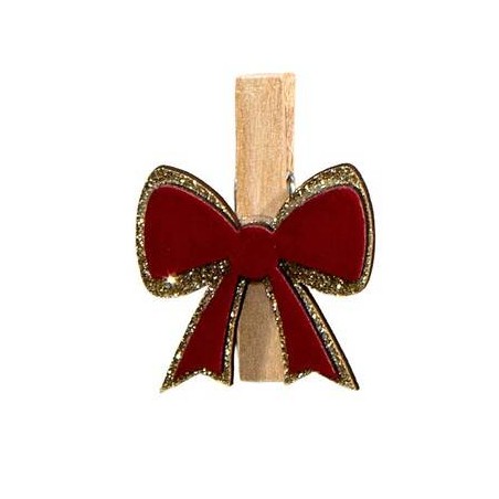 MOLLETTE NATURAL C/FIOCCO 3,5cm BRILLANT BORDEAUX 6pz