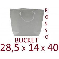 BORSA CARTA BUCKET 28,5+14x40cm ROSSO