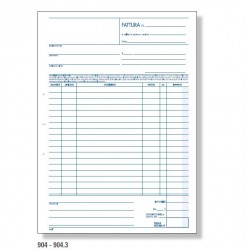 BLOCCO FATTURE 1 ALIQUOTA 22,5x29,7cm 2 COPIE BM 50fg 904