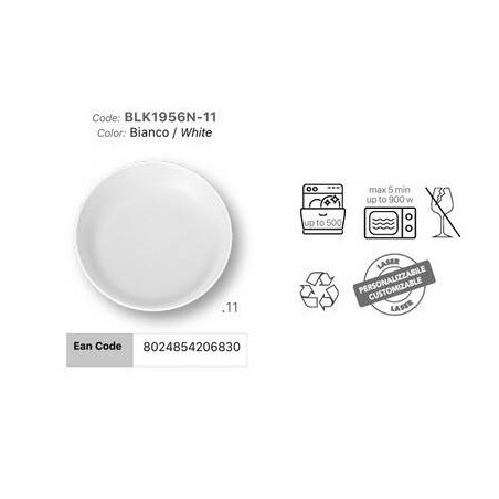 PIATTO PP MINERAL ø27,4cm TABLETECH BIANCO 1pz
