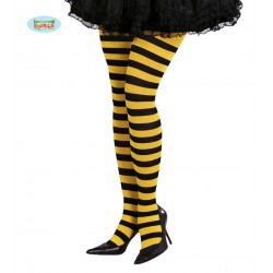 CALZE A RIGHE DONNA GIALLO NERO