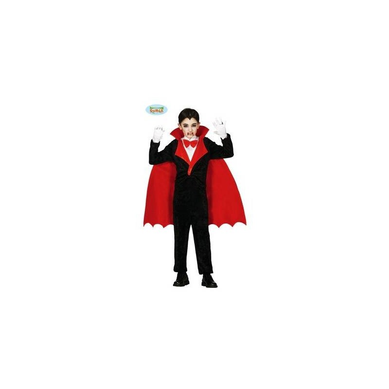 COSTUME BIMBO VAMPIRO CON MANTELLO  7-9 ANNI