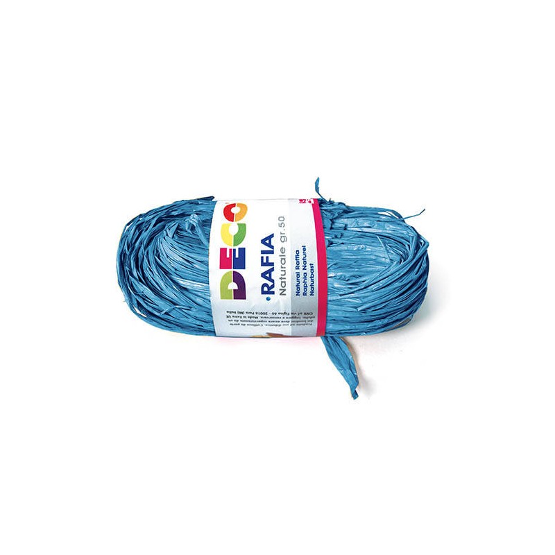 RAPHIA NATURALE gr.50 CWR BLU PASTELLO