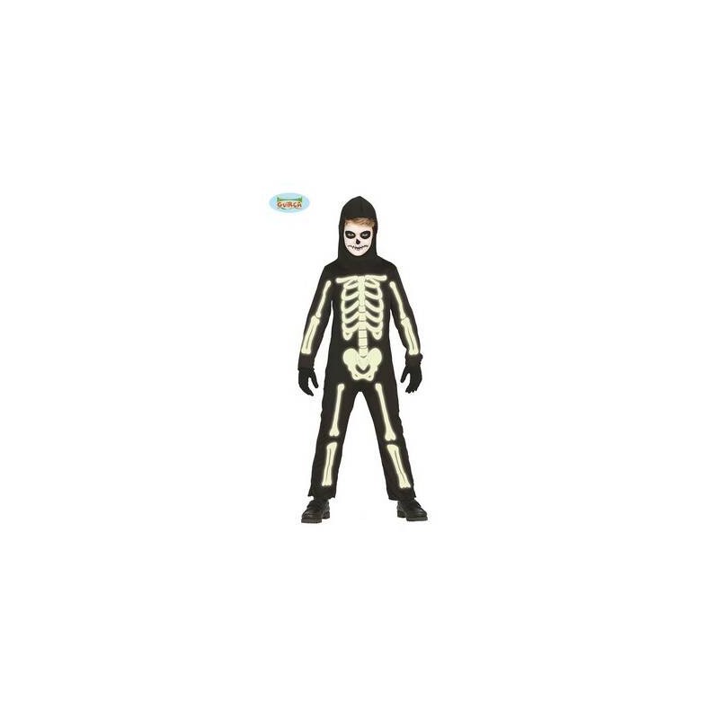 COSTUME SCHELETRO BRILLA NEL BUIO 5-6 anni