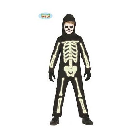 COSTUME SCHELETRO BRILLA NEL BUIO 5-6 anni