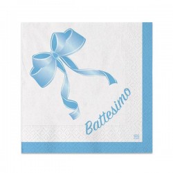 TOVAGLIOLI 25x25 CELESTE BATTESIMO 20pz