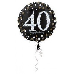PALLONE MYLAR 45cm SPARKLING BIRTHDAY 40