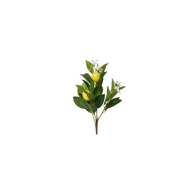 RAMO DI LIMONE C/FIORI E FOGLIE 58cm