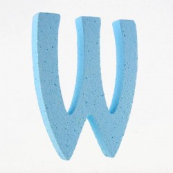 LETTERA POLISTIROLO PASTELLO mm120x90 W CELESTE