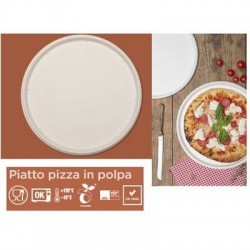 PIATTO PIZZA POLPA ø32 H1,7 BIO COMPOSTABILE 50pz JUNGLE