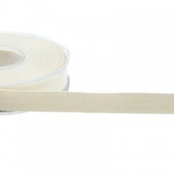 NASTRO SPIGATO COTONE mm15x15mt COL.30 LATTE