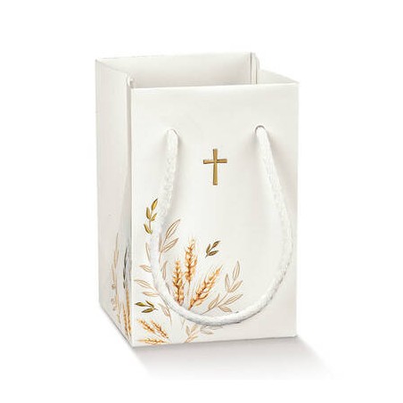 SHOPPER IN CARTA C/CORDINI 9x9x14cm ST.CALDO SANTA CROCE 10pz