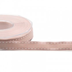 NASTRO COTONE CON IMPUNTURA mm15x20mt COL.52 ROSA CIPRIA
