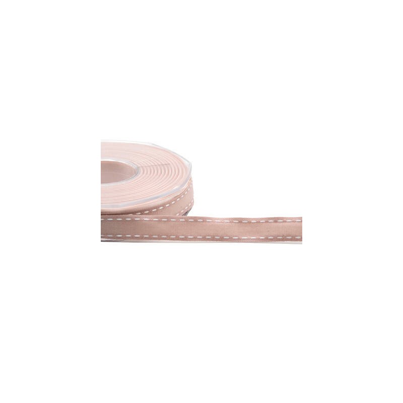 NASTRO COTONE CON IMPUNTURA mm15x20mt COL.52 ROSA CIPRIA