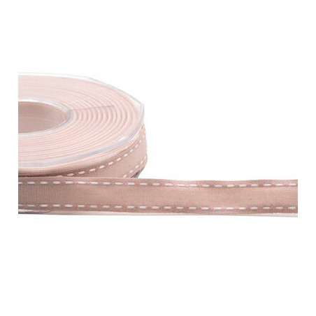 NASTRO COTONE CON IMPUNTURA mm15x20mt COL.52 ROSA CIPRIA