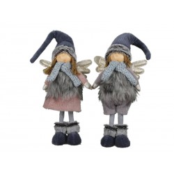 ANGELO TESSUTO IN PIEDI ROSA/GRIGIO H 56cm