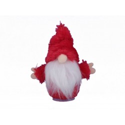 BABBO NATALE TESSUTO IN PIEDI ROSSO H 8cm 8pz