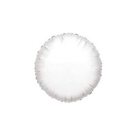 PALLONE MYLAR TONDO 18'' 45cm BIANCO RC