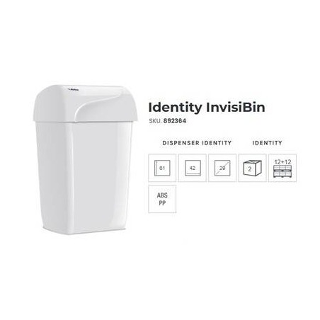 CESTINO GETTACARTE INVISIBIN IDENTITY BIANCO 43lt VELO