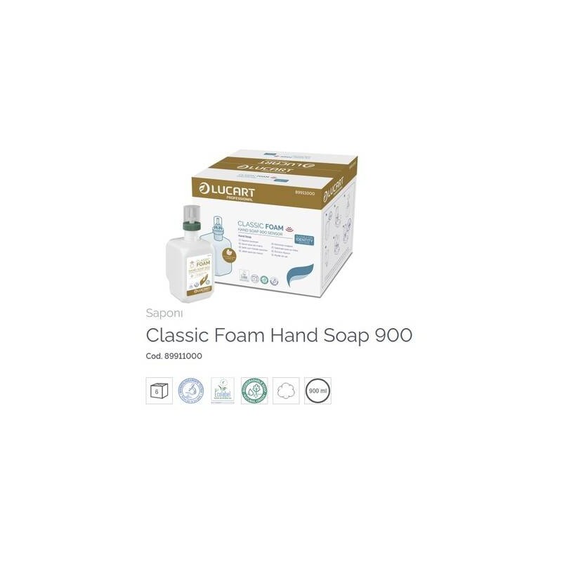 SAPONE CLASSIC FOAM 900ml IDENTITY LUCART 6pz