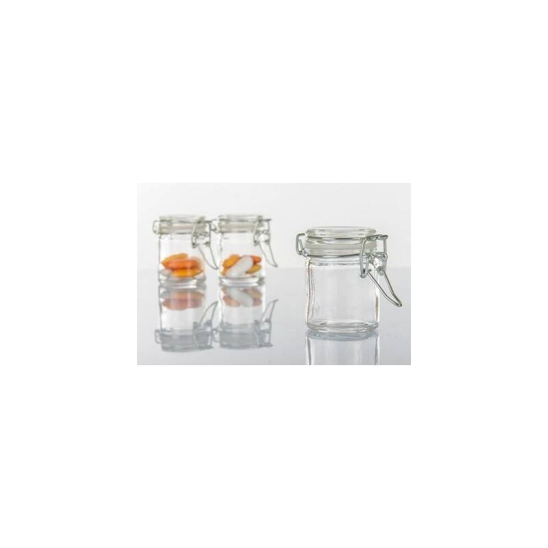 BARATTOLINO VETRO ERMETICO 50ml H.6cm H2780