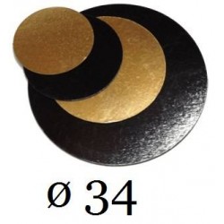 DISCO CARTONE LISCIO ORO ø34 2 PEZZI