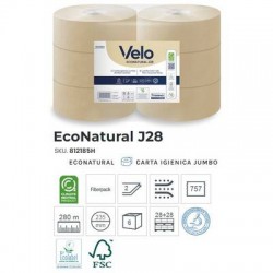 IGIENICA MAXI JUMBO J28 ECONATURAL 2V 280mt 6 ROTOLI VELO