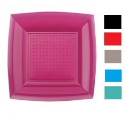 PIATTO DANDY QUADRATO FONDO PS 18x18 FUCSIA 20pz