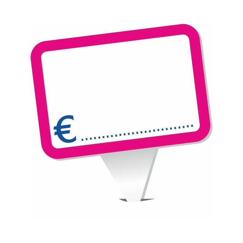 SEGNAPREZZI RETTANGOLO 10x11cm PVC C/PUNTA 10pz