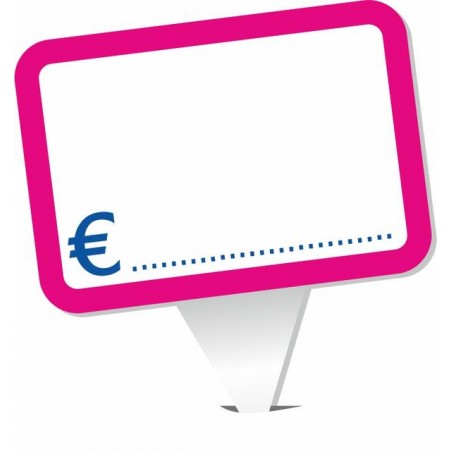 SEGNAPREZZI RETTANGOLO 10x11cm PVC C/PUNTA 10pz