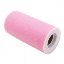 TULLE ROTOLO cm12,5x25mt ROSA CALDO BIG