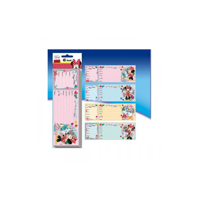 BLOCCHETTO INVITI MINNIE BIS 15pz