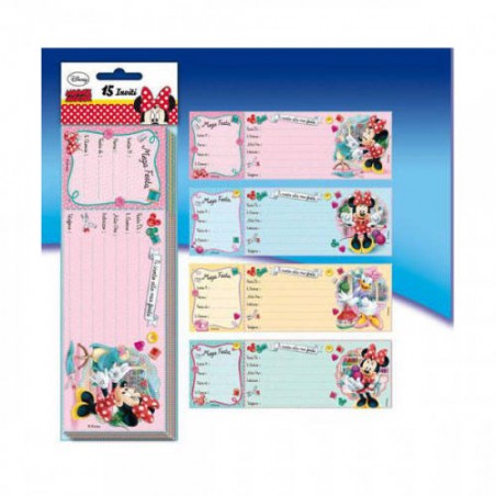 BLOCCHETTO INVITI MINNIE BIS 15pz