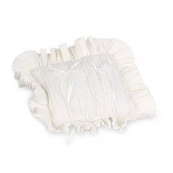 CUSCINO FEDI 25x25cm PLISSE' BIANCO