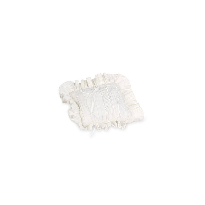 CUSCINO FEDI 25x25cm PLISSE' BIANCO