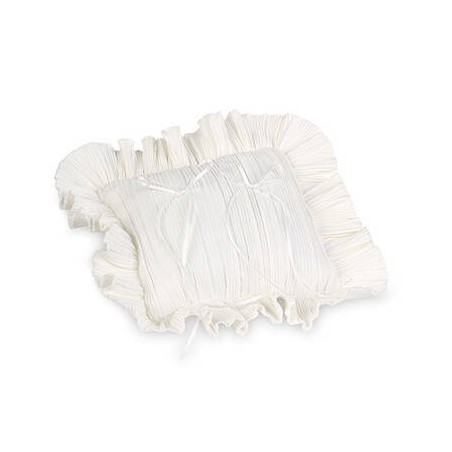 CUSCINO FEDI 25x25cm PLISSE' BIANCO