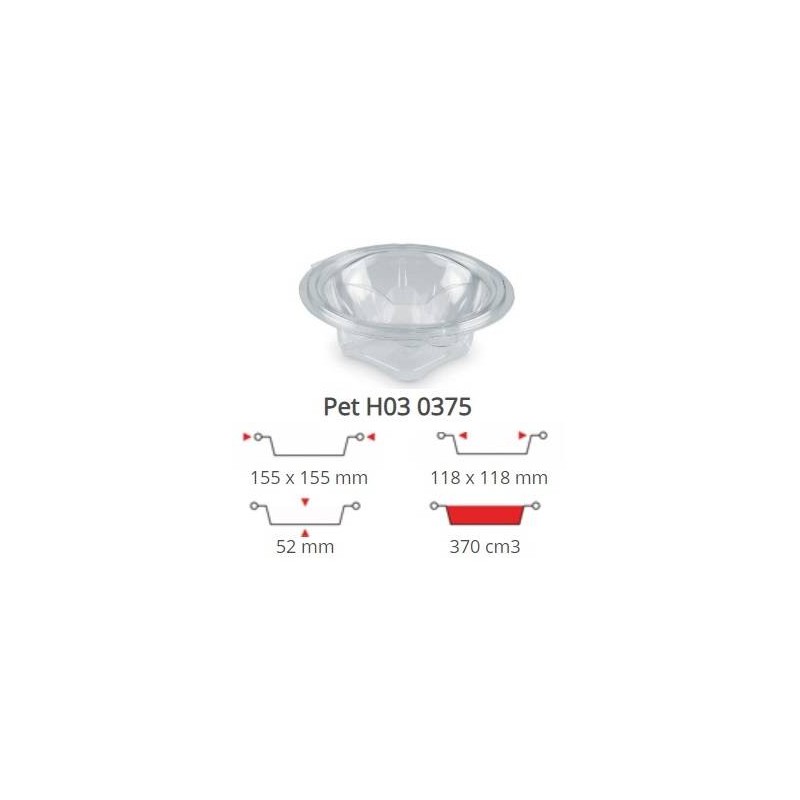 INSALATIERA PET C/COP 375cc 50pz H03