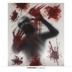 DECORAZIONI FINESTRA SANGUINOLENTA 30x40cm