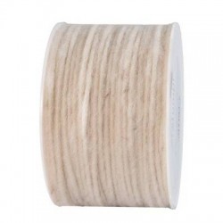 NASTRO WOLLDOCHT CORDONCINO LANA mm4x80mt NATURALE