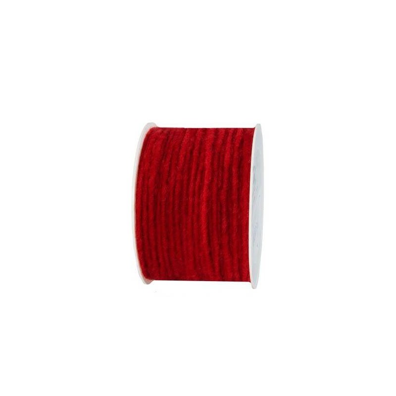 NASTRO WOLLDOCHT CORDONCINO LANA mm4x80mt ROSSO