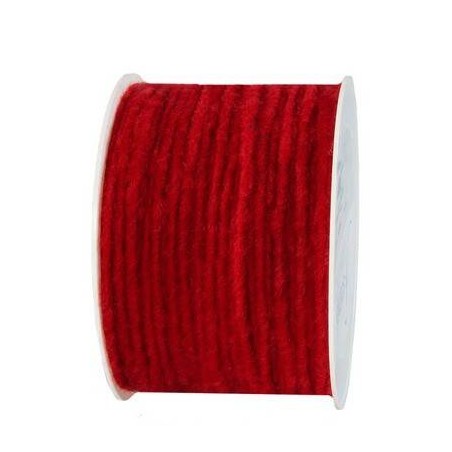 NASTRO WOLLDOCHT CORDONCINO LANA mm4x80mt ROSSO