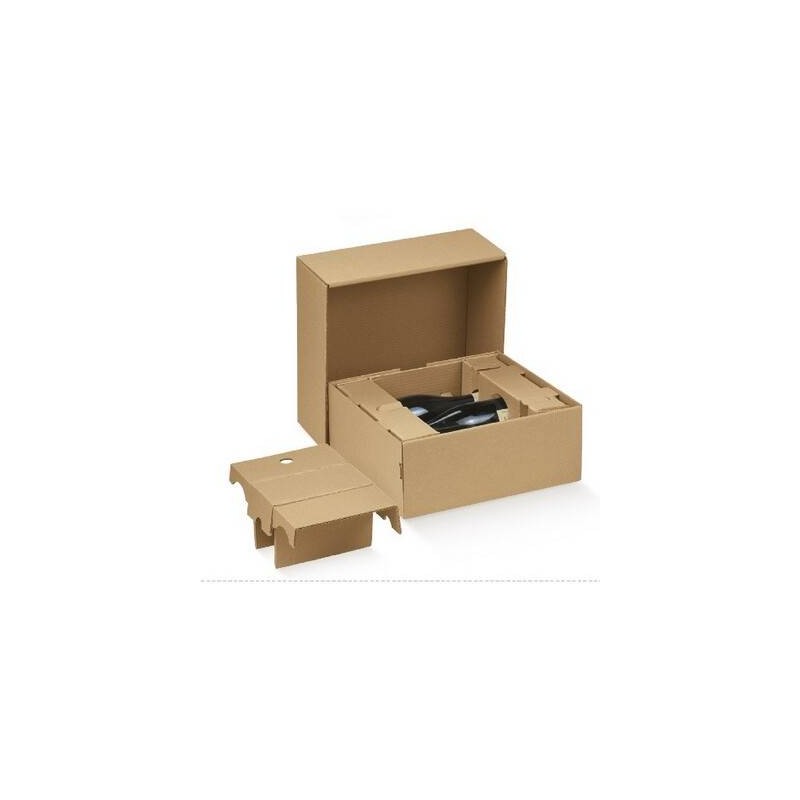 SCATOLA EXPRESS 3 BOTTIGLIE 37x35x15,5cm AVANA LISCIA