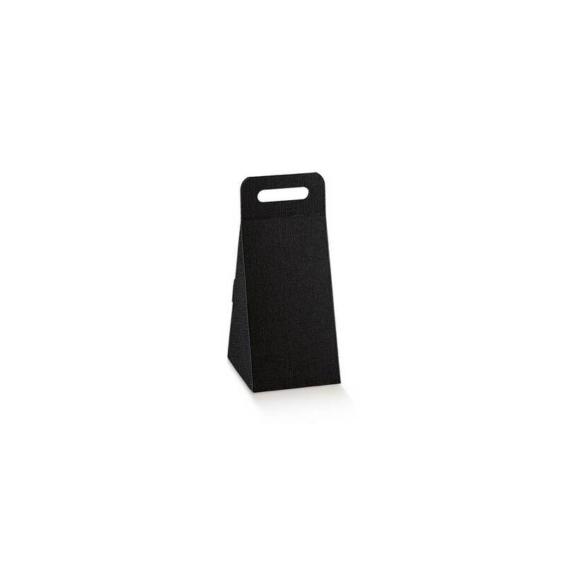 SCATOLA FORMA PARMIGIANO 13x14x24cm SETA NERO