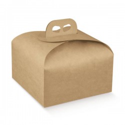 SCATOLA PANETTONE 24,5x24,5x13cm AVANA
