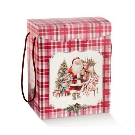 SCATOLA SEGRETO C/CORDINI 28x20x35cm SANTA'S HOME