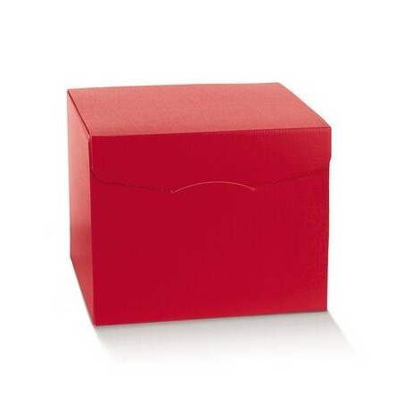 SCATOLA SEGRETO 17x17x17cm FIBRA ROSSO