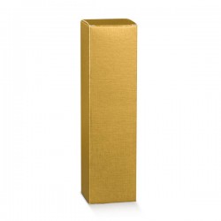 SCATOLA PORTA 1 BOTTIGLIA 9x9x34cm FIBRA ORO