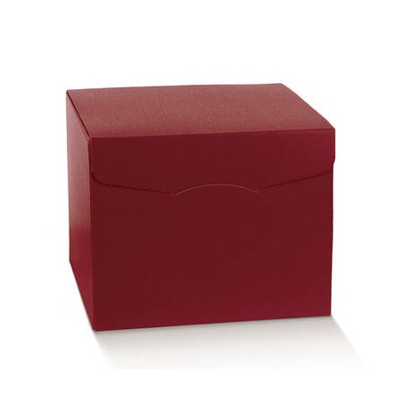 SCATOLA SEGRETO 30x30x24cm FIBRA BORDEAUX