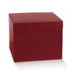 SCATOLA SEGRETO 20x20x18cm FIBRA BORDEAUX