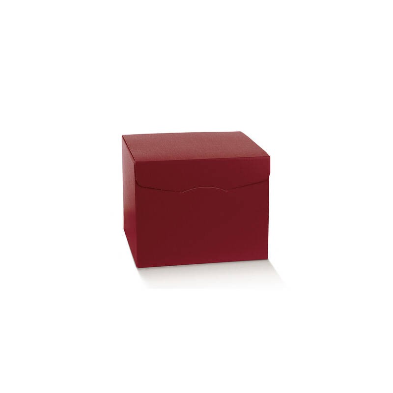 SCATOLA SEGRETO 20x20x18cm FIBRA BORDEAUX